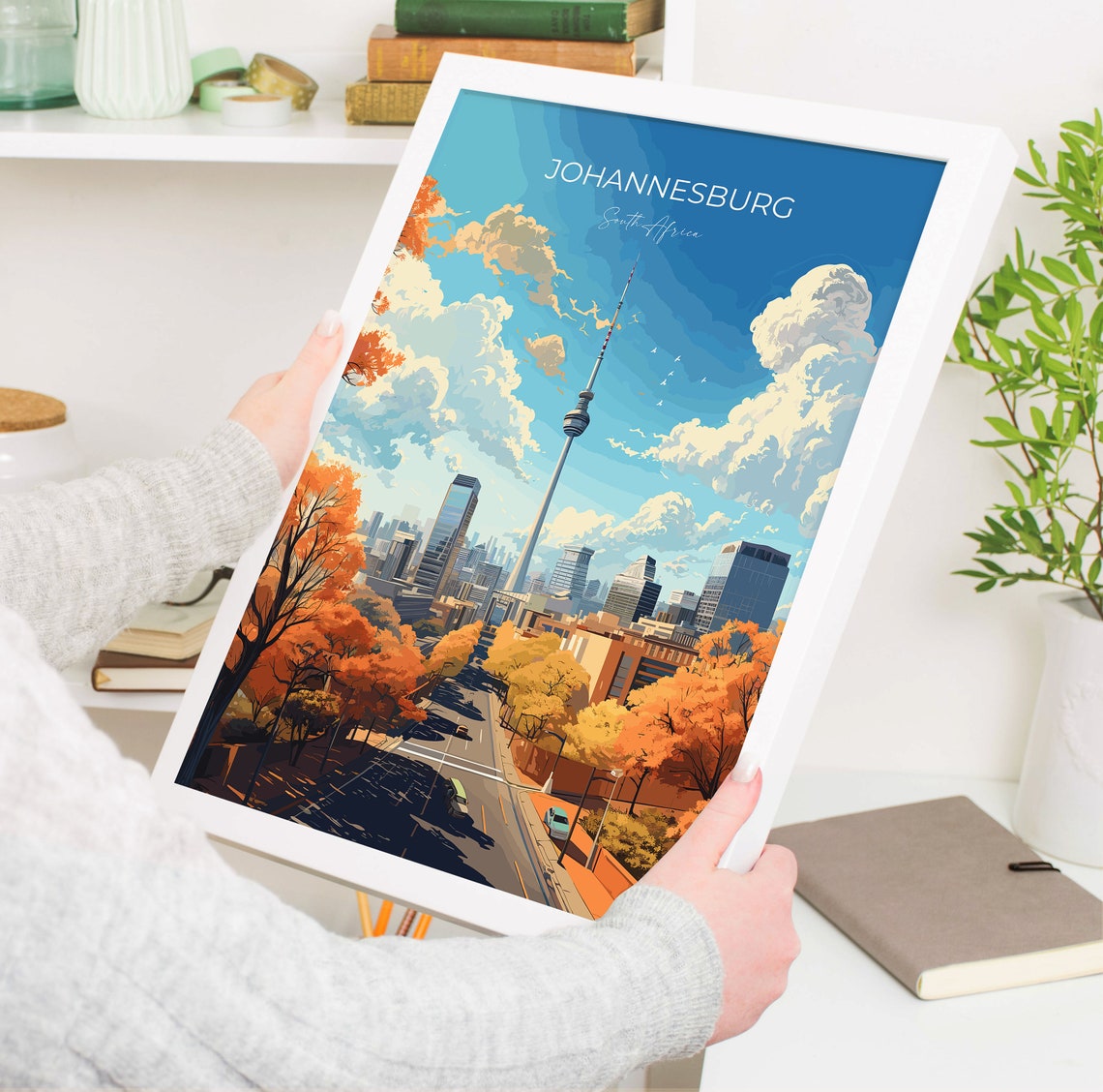 Johannesburg Travel Poster Travel Print Of Johannesburg Johannesburg Art Lovers Gift South Africa Gift Wall Art Print - Image 5