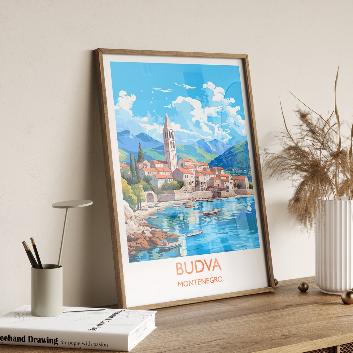 Budva Travel Poster, Montenegro Europe Art Print - Image 3