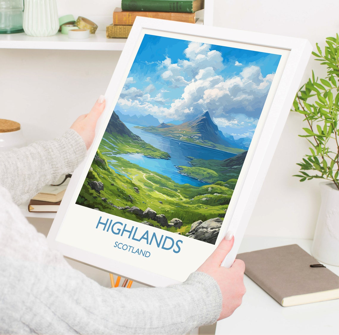 Scottish Highlands Mountain Loch Rugged Scenery Travel Poster - Image 5
