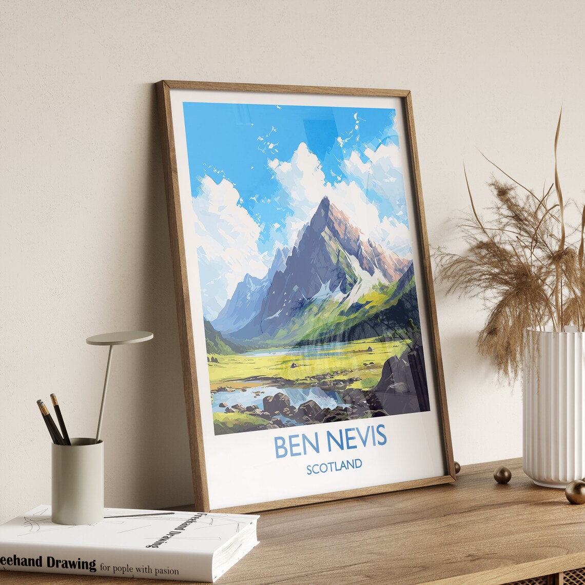 Ben Nevis Scotland Mountain Peak Loch Rocky Glen Travel Poster - Image 4