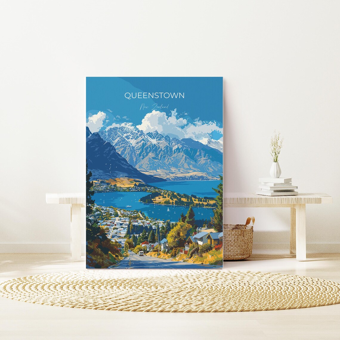 Queenstown New Zealand Lake Wakatipu Remarkables Mountains Poster - Image 2