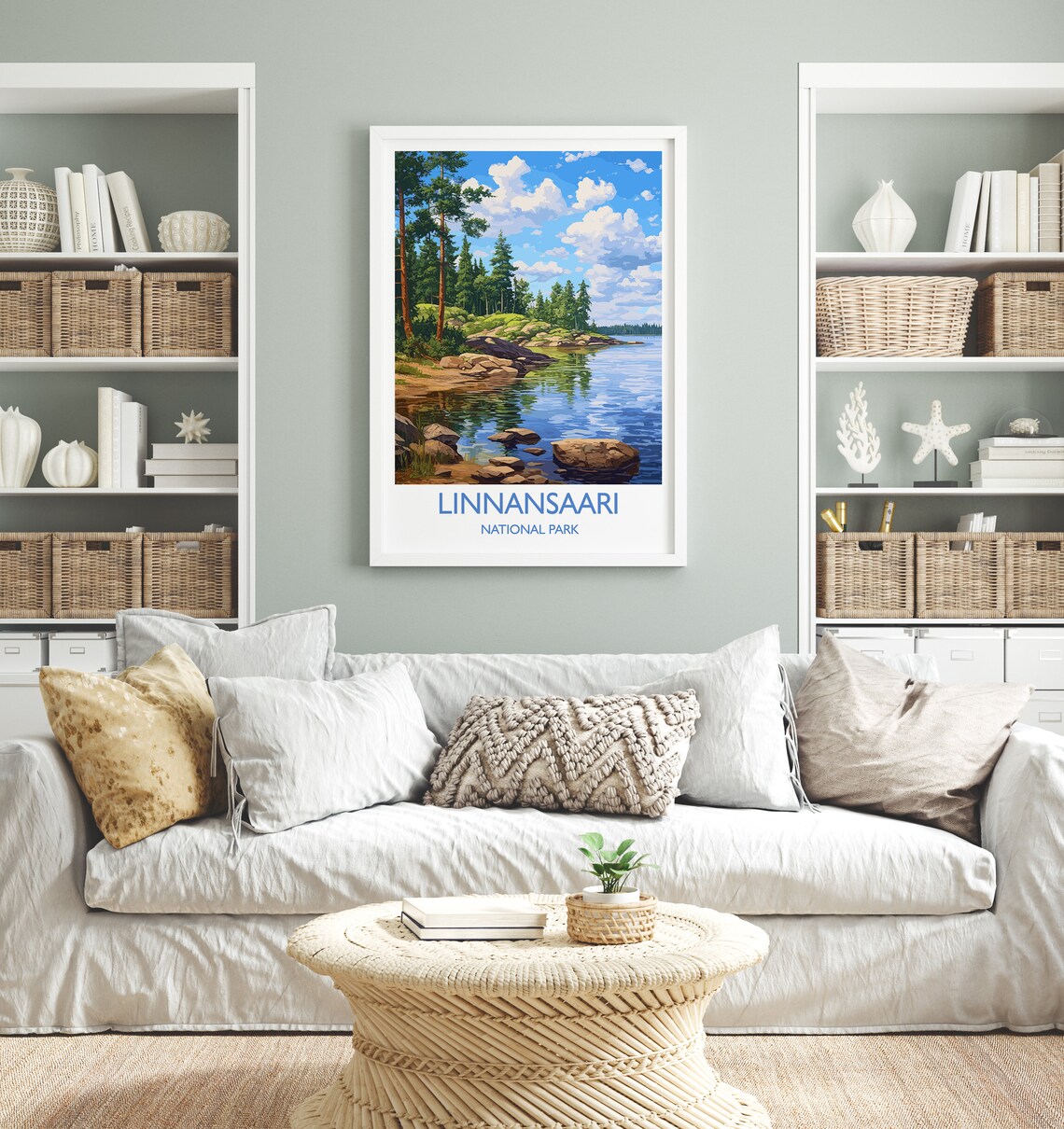 Linnansaari National Park Finnish Lakeland Pine Forest Art Poster - Image 4