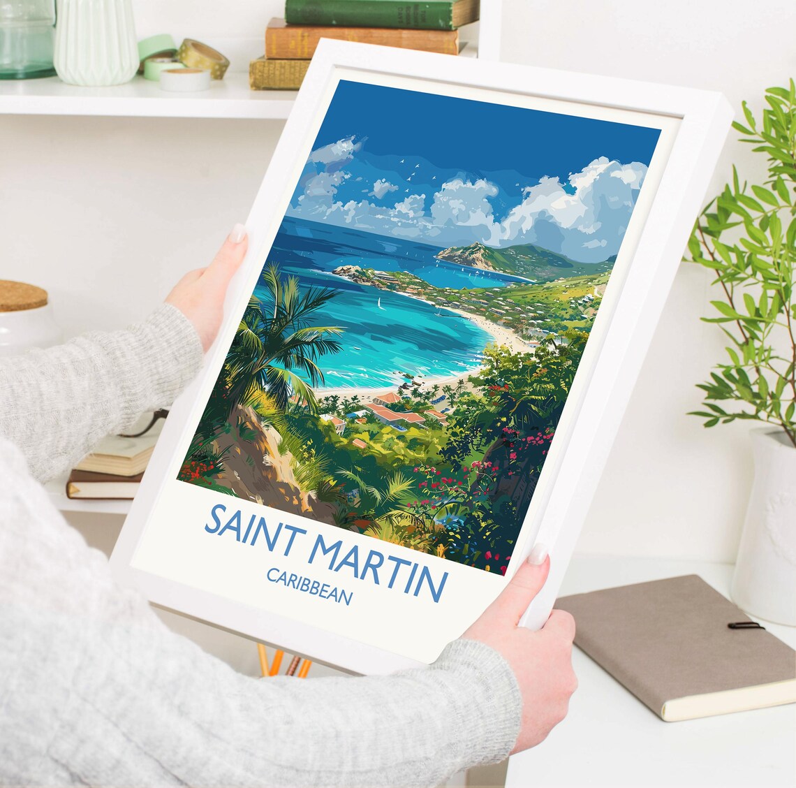 Saint Martin Travel Poster, Caribbean Art Print - Image 3