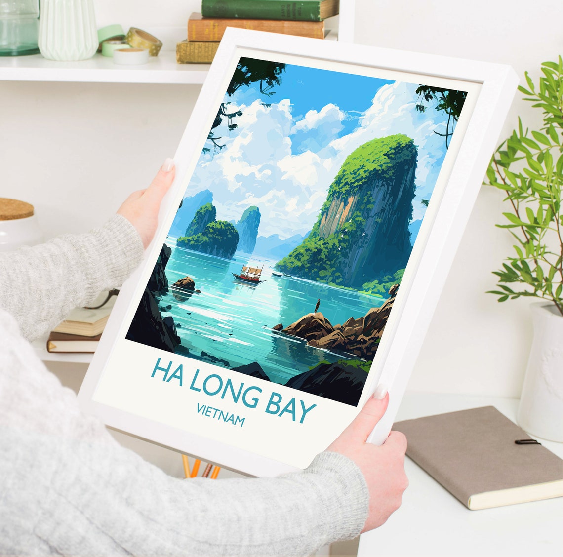 Ha Long Bay Travel Poster, Vietnam Asia - Image 5