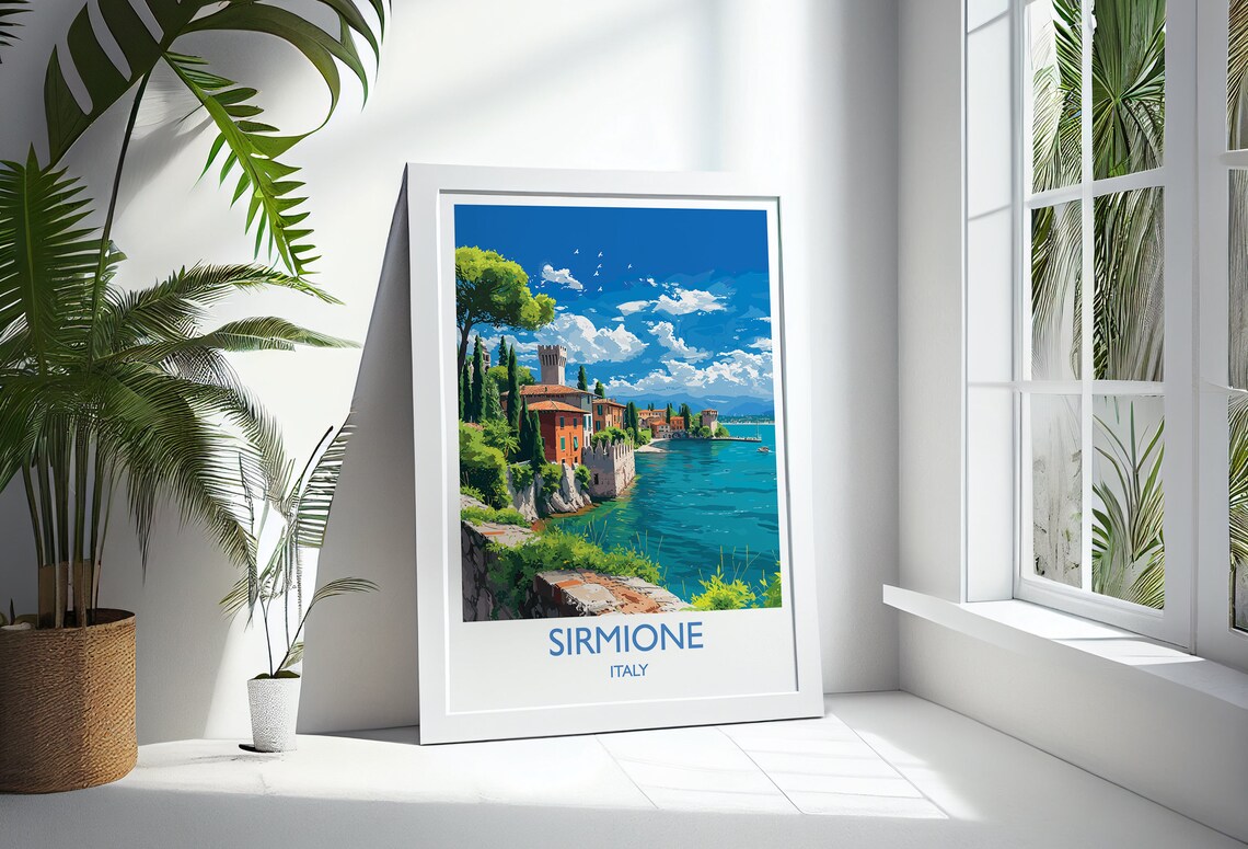 Sirmione Travel Poster, Lake Garda Italy Art Print - Image 3