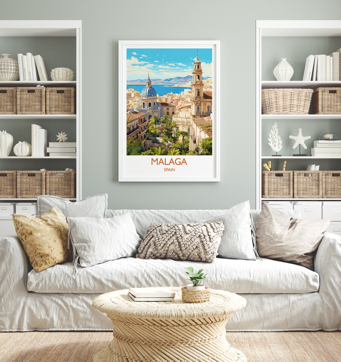 Malaga Travel Poster, Spain Travel Art Print - Image 4