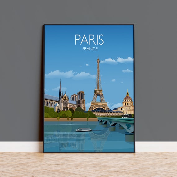 Paris Travel Poster, France Wall Art Dcor