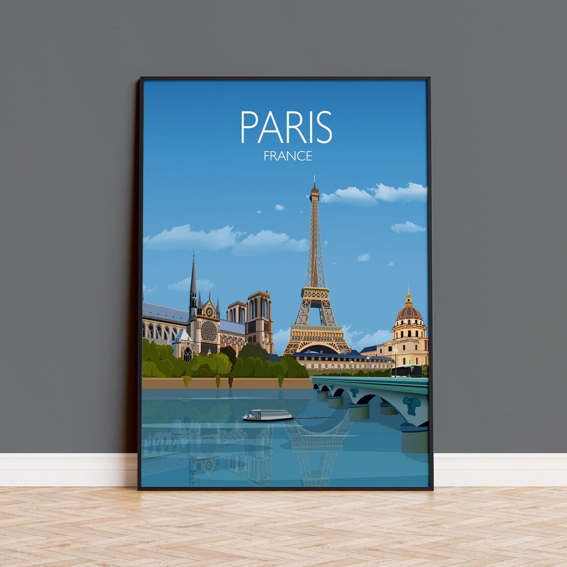 Paris Travel Poster, France Wall Art Dcor