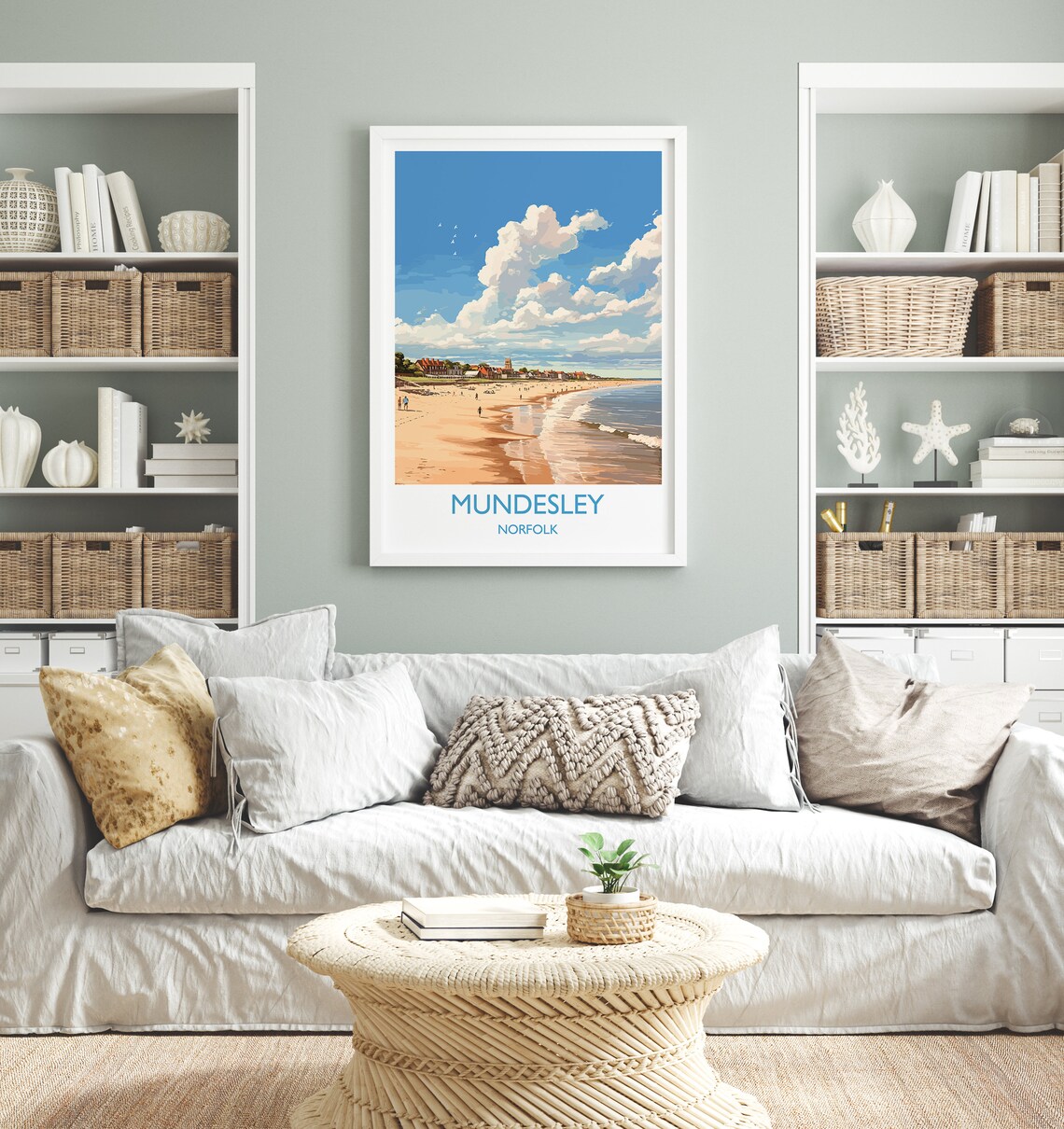 Mundesley Beach Travel Poster, Norfolk England - Image 4