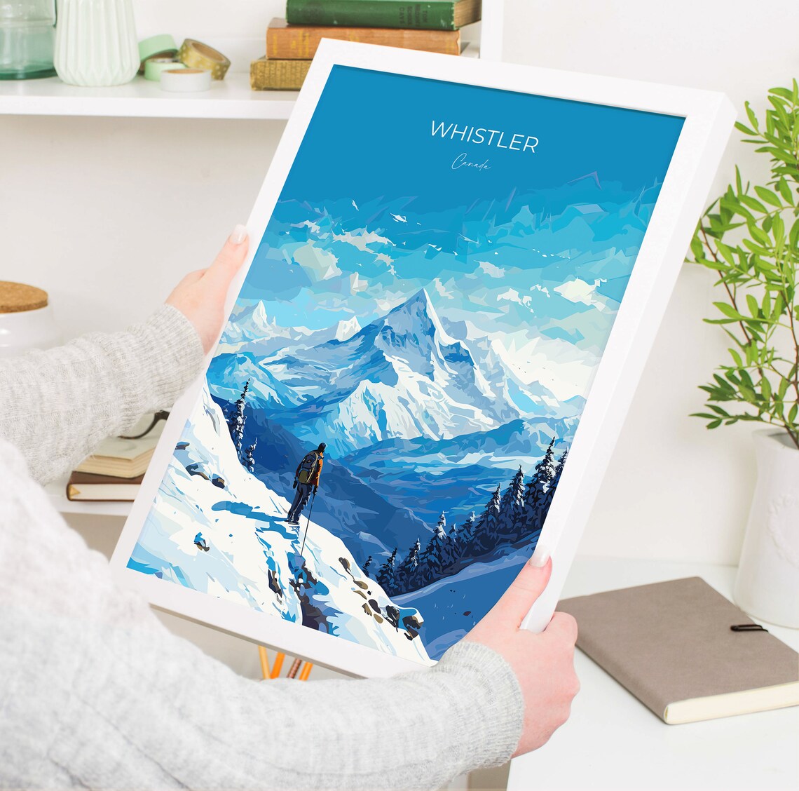Whistler Canada Backcountry Skiing Alpine Adventure Travel Poster - Image 5