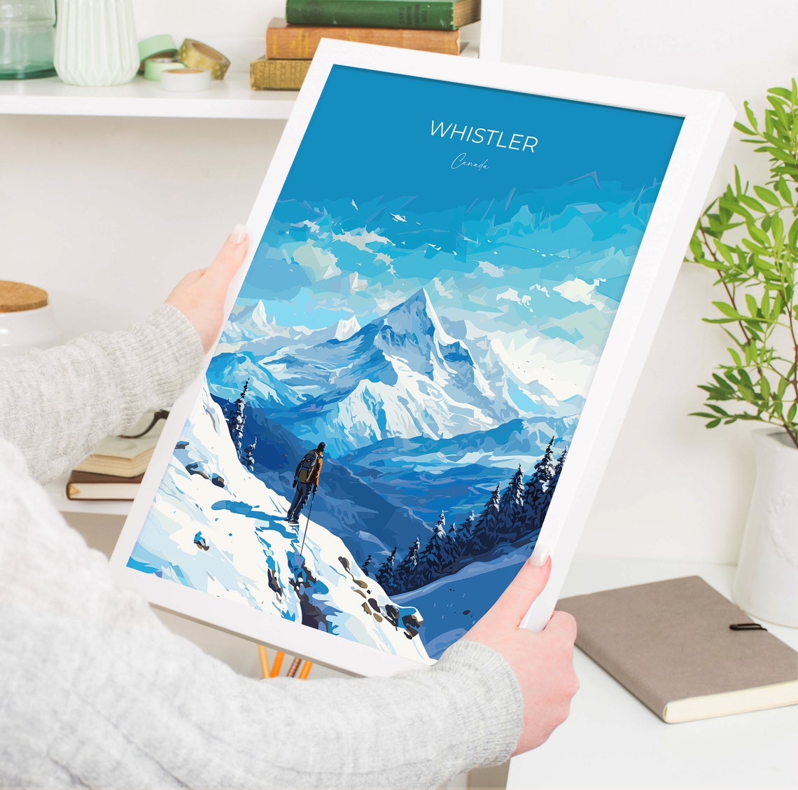 Whistler Wall Art Travel Print Travel Poster Of Whistler Ski Poster Whistler Art Gift Canada Ski Art Travel Gift - Image 5