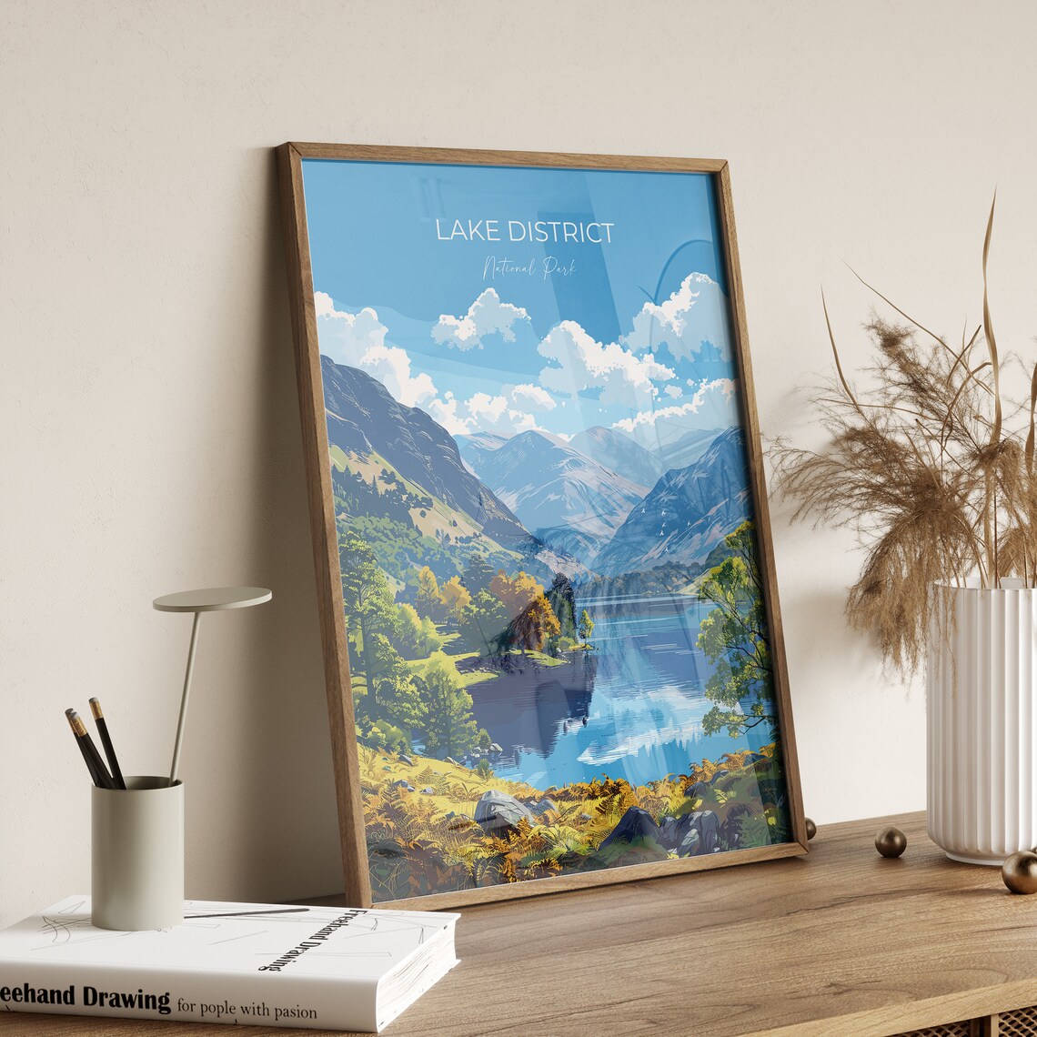 Lake District Travel Poster, English Countryside Art Print - Image 2