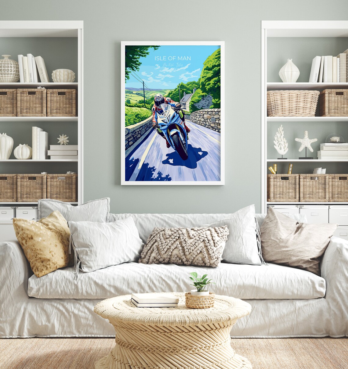 Isle of Man Motorbike Racing Travel Poster - Image 3