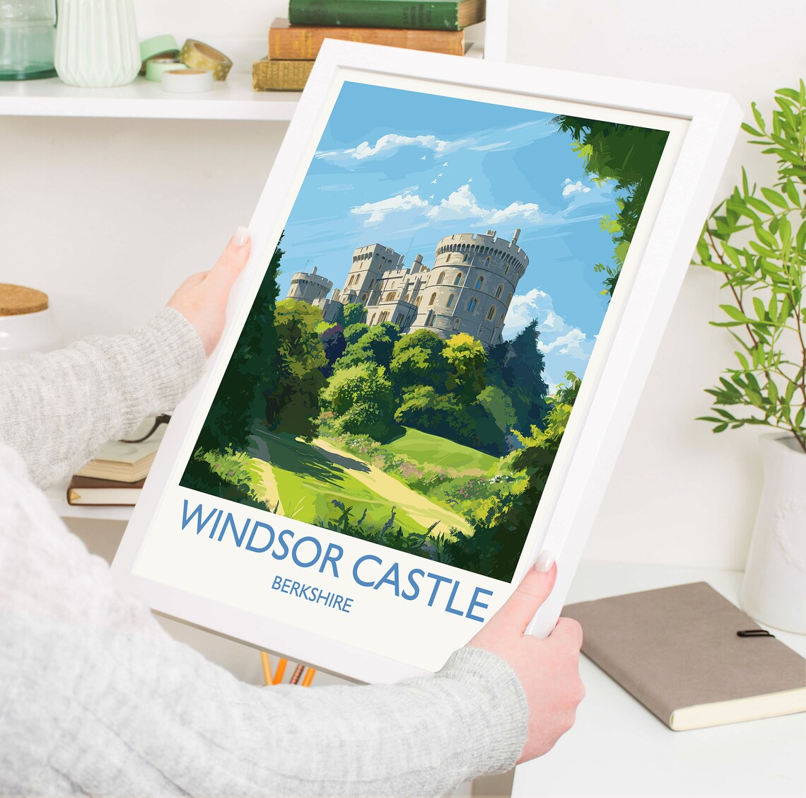 Windsor Castle Berkshire England Royal Fortress Palace Art Poster - Image 5