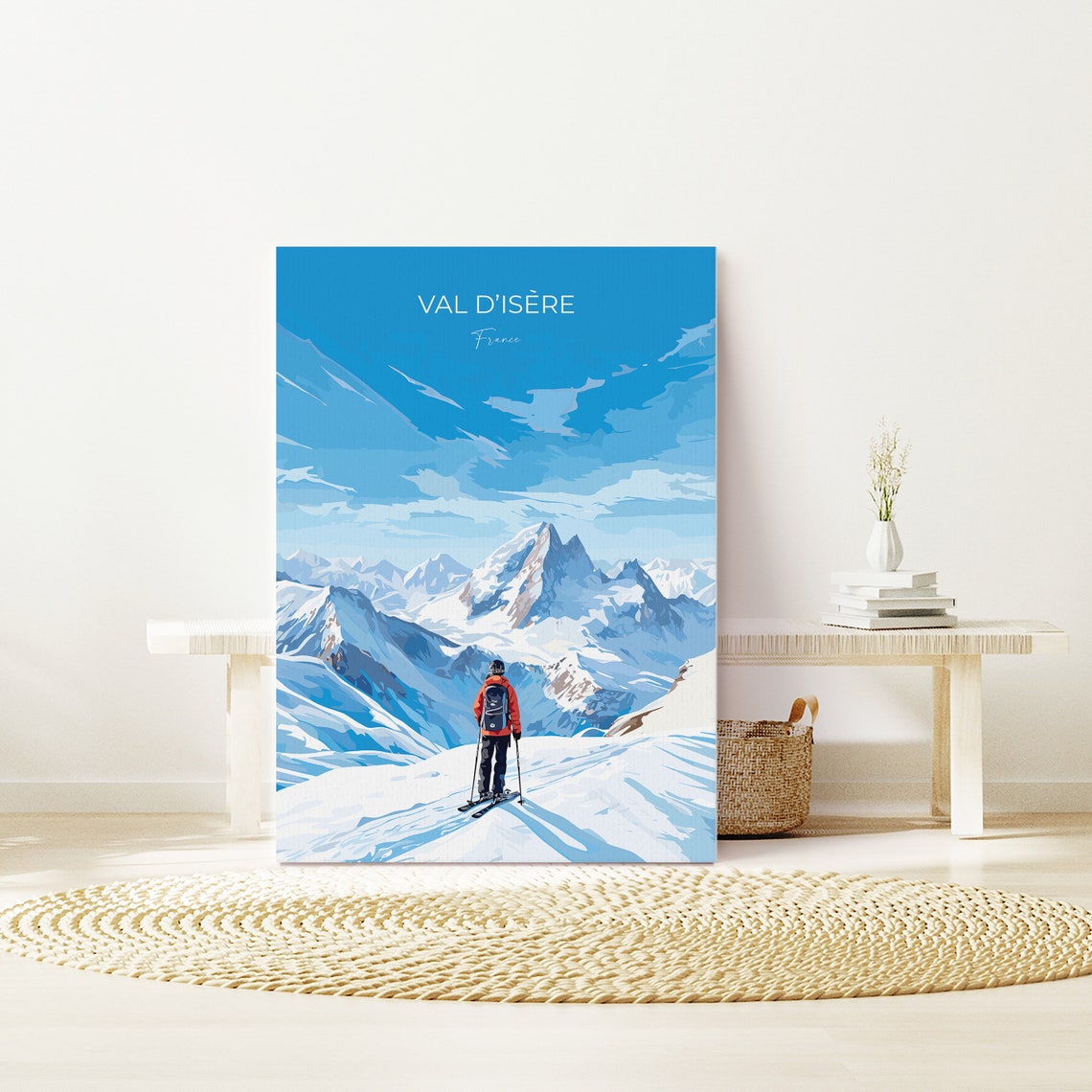 Val Disere Wall Art Travel Poster Travel Print Of Val Disere Ski Poster Val Disere Art Gift French Ski Art Lovers Travel Gift - Image 3