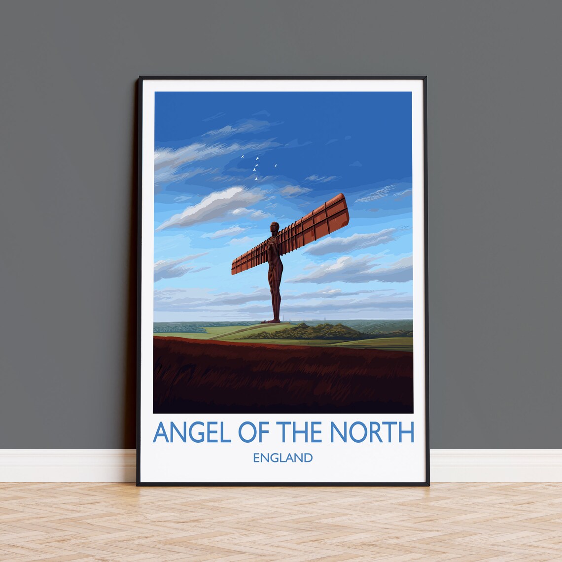 Angel Of The North Travel Poster, England Wall Art