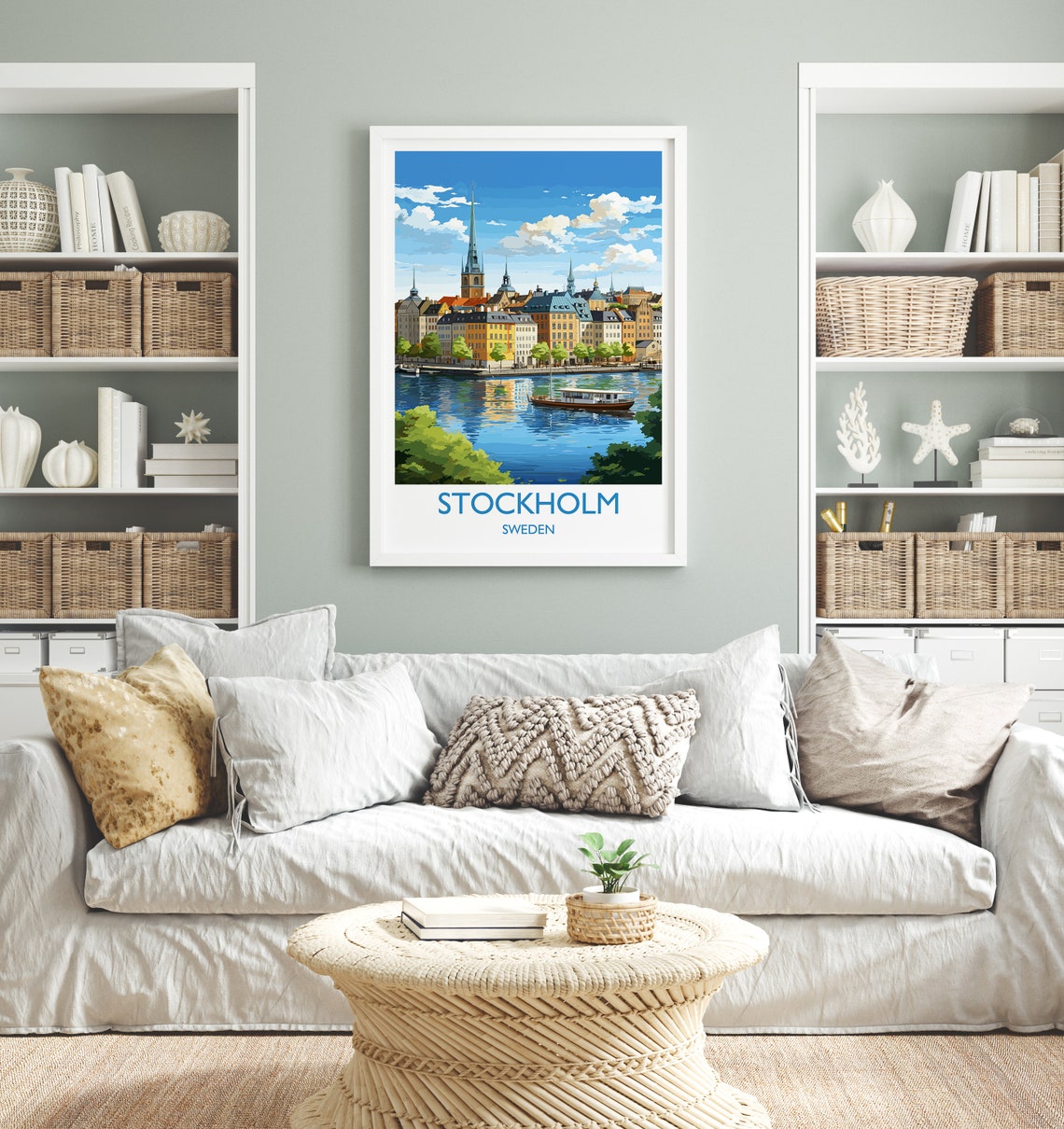Stockholm Old Town Harbour Sweden Gamla Stan Waterfront Poster - Image 3