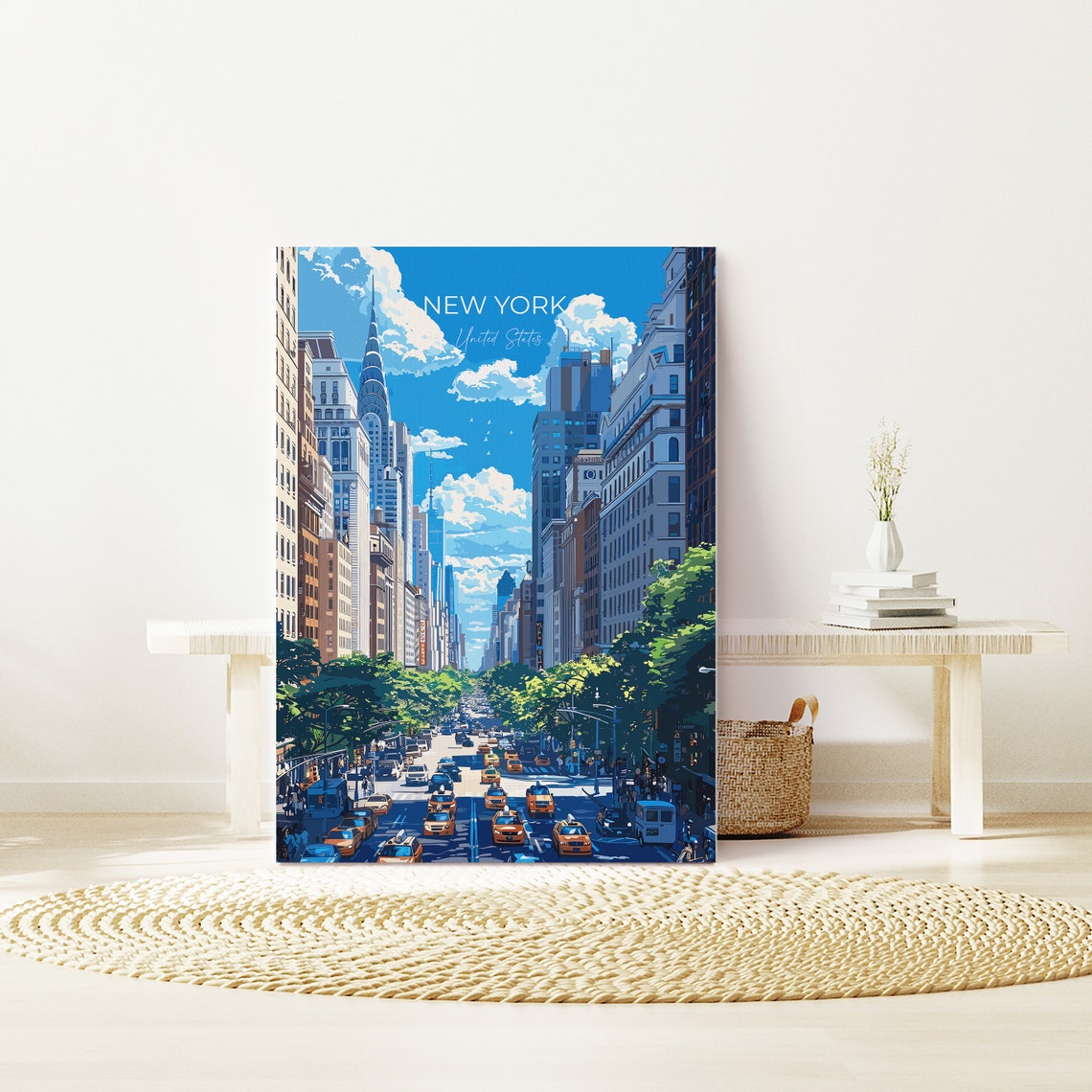 New York Travel Poster Wall Art Travel Print Of New York New York Art Lovers Gift Usa Art Gift - Image 2