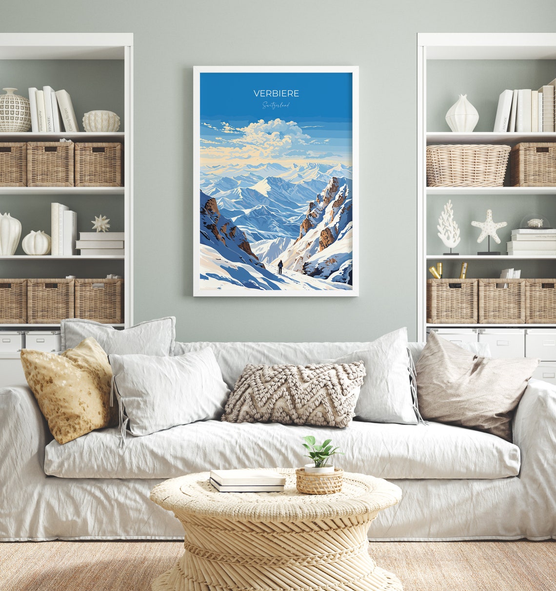 Verbiere Travel Poster Wall Art Travel Print Of Verbiere Ski Poster Verbiere Art Gift Switzerland Ski Art Travel Lovers Gift - Image 4