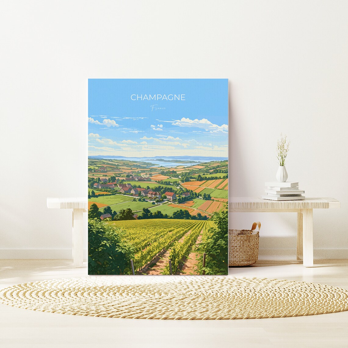 Champagne Travel Poster, Wine Region France Art Print - Image 4