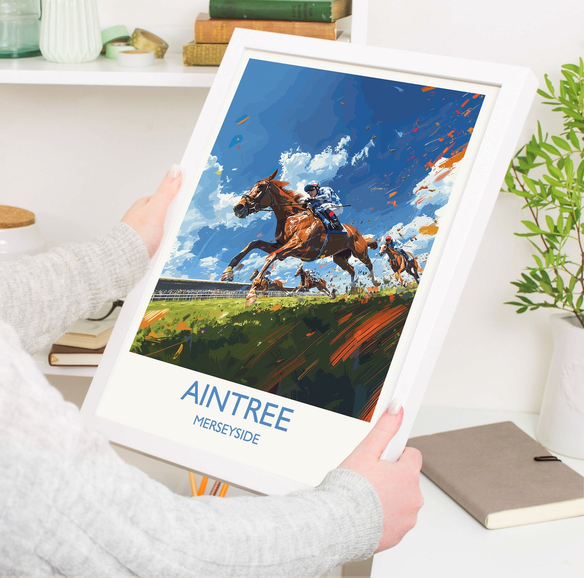 Aintree Merseyside Steeplechase Horse Racing Jumping Sport Poster - Image 5