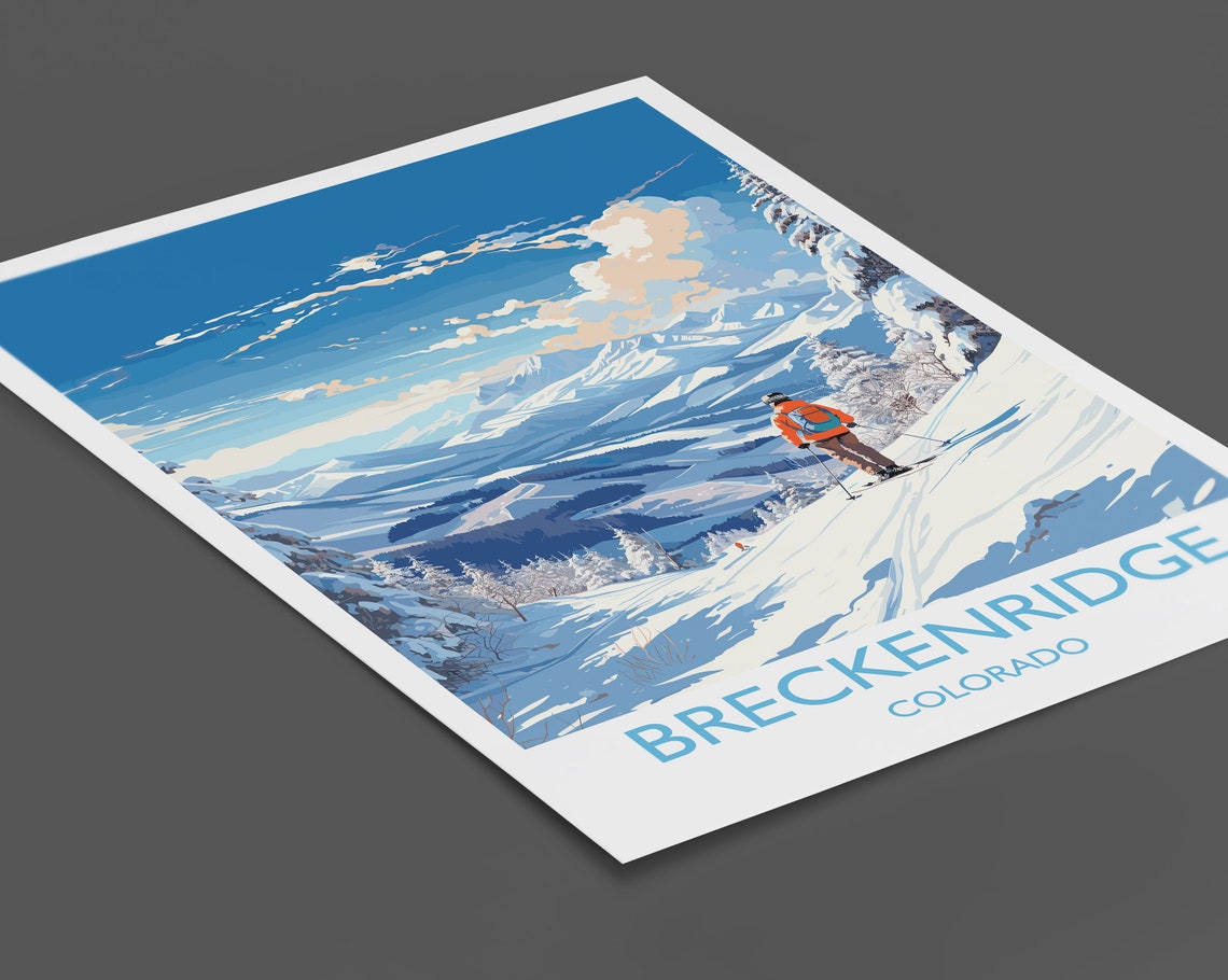 Breckenridge Travel Poster Wall Art Travel Print Of Breckenridge Colorado Usa Breckenridge Art Lovers Gift - Image 2