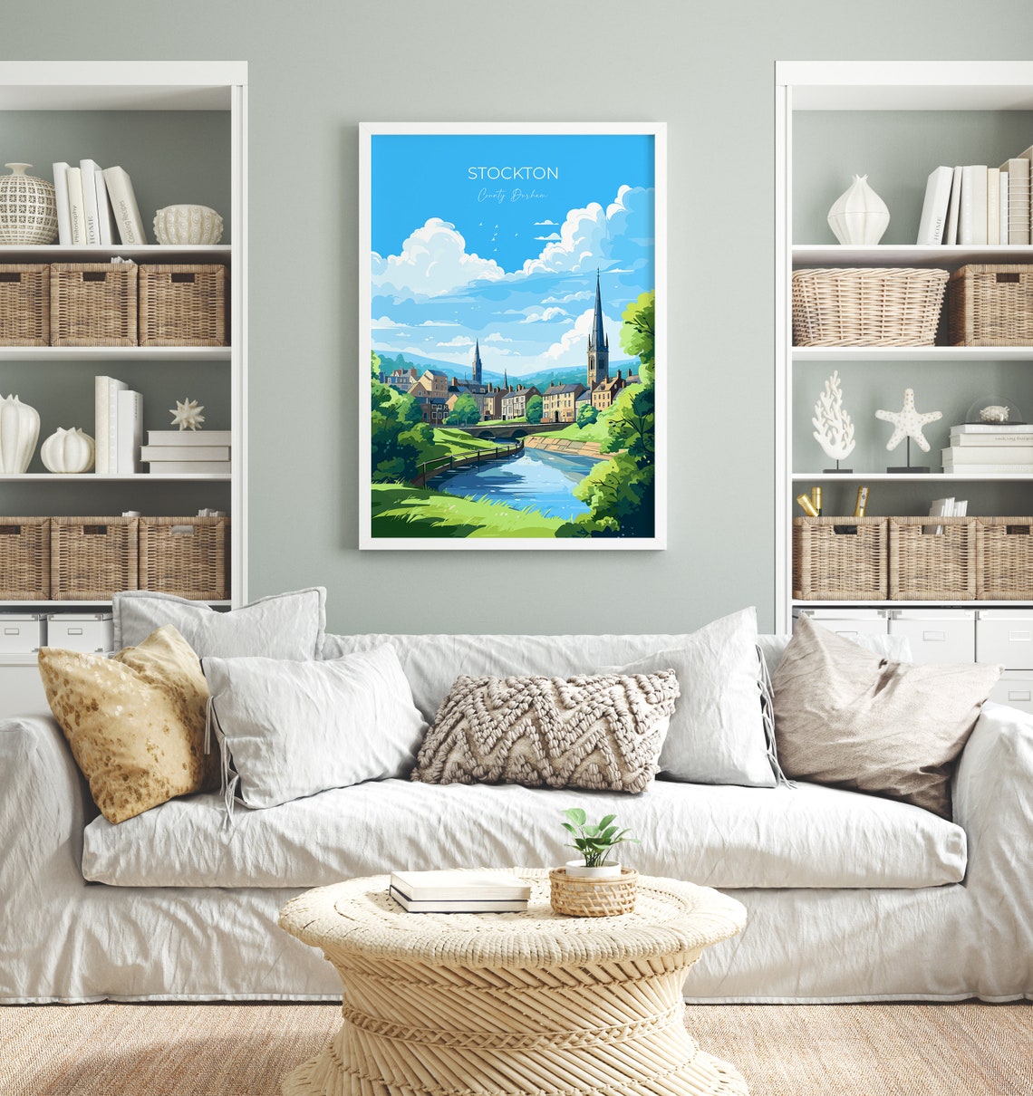Stockton Print Travel Wall Art Travel Poster Of Stockton On Tees Stockton Art Print County Durham Wall Print Stockton Gift - Image 4