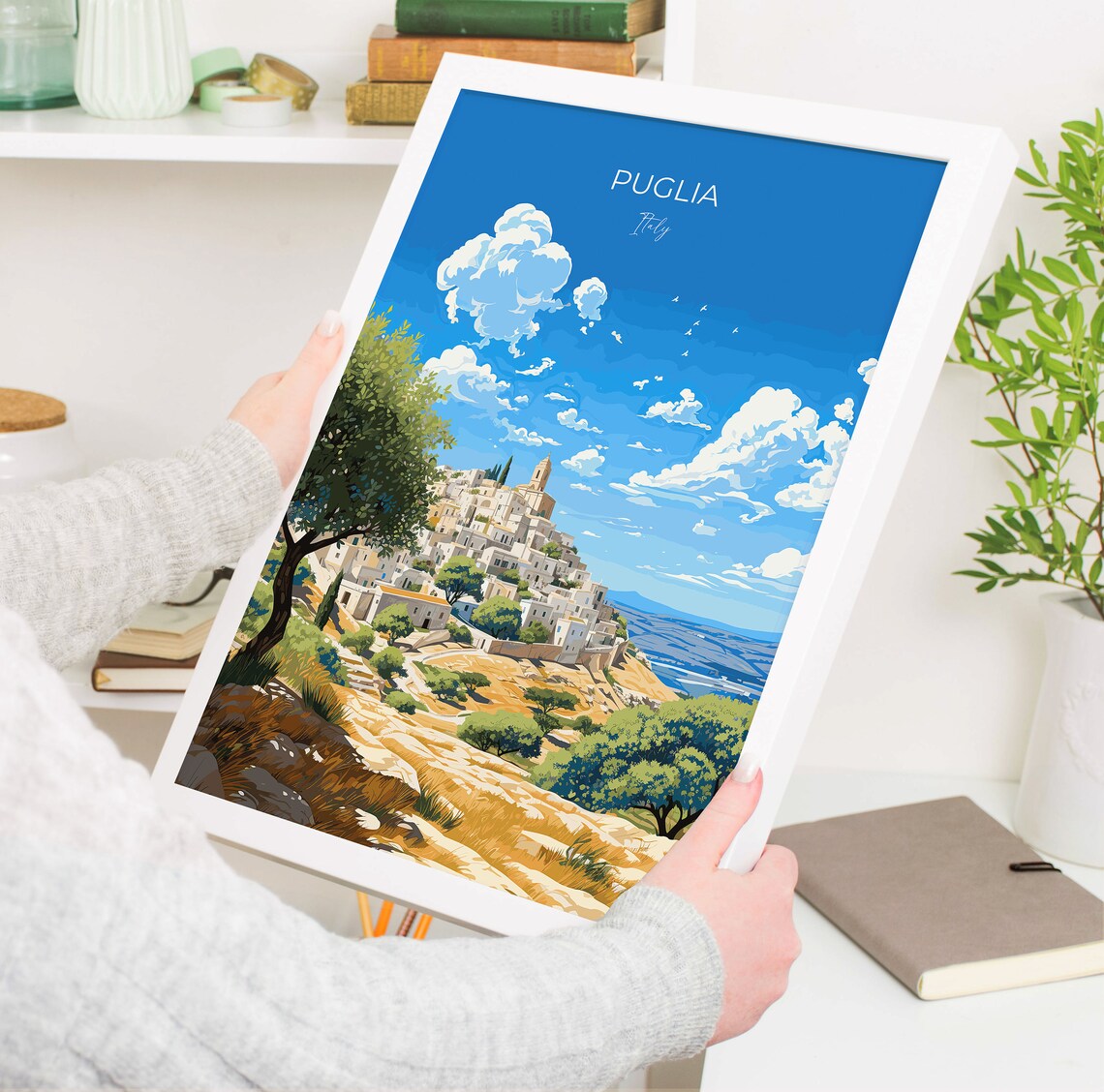 Puglia Travel Poster Wall Art Travel Print Of Puglia Puglia Art Lovers Gift Italy Italy Art Gift - Image 5
