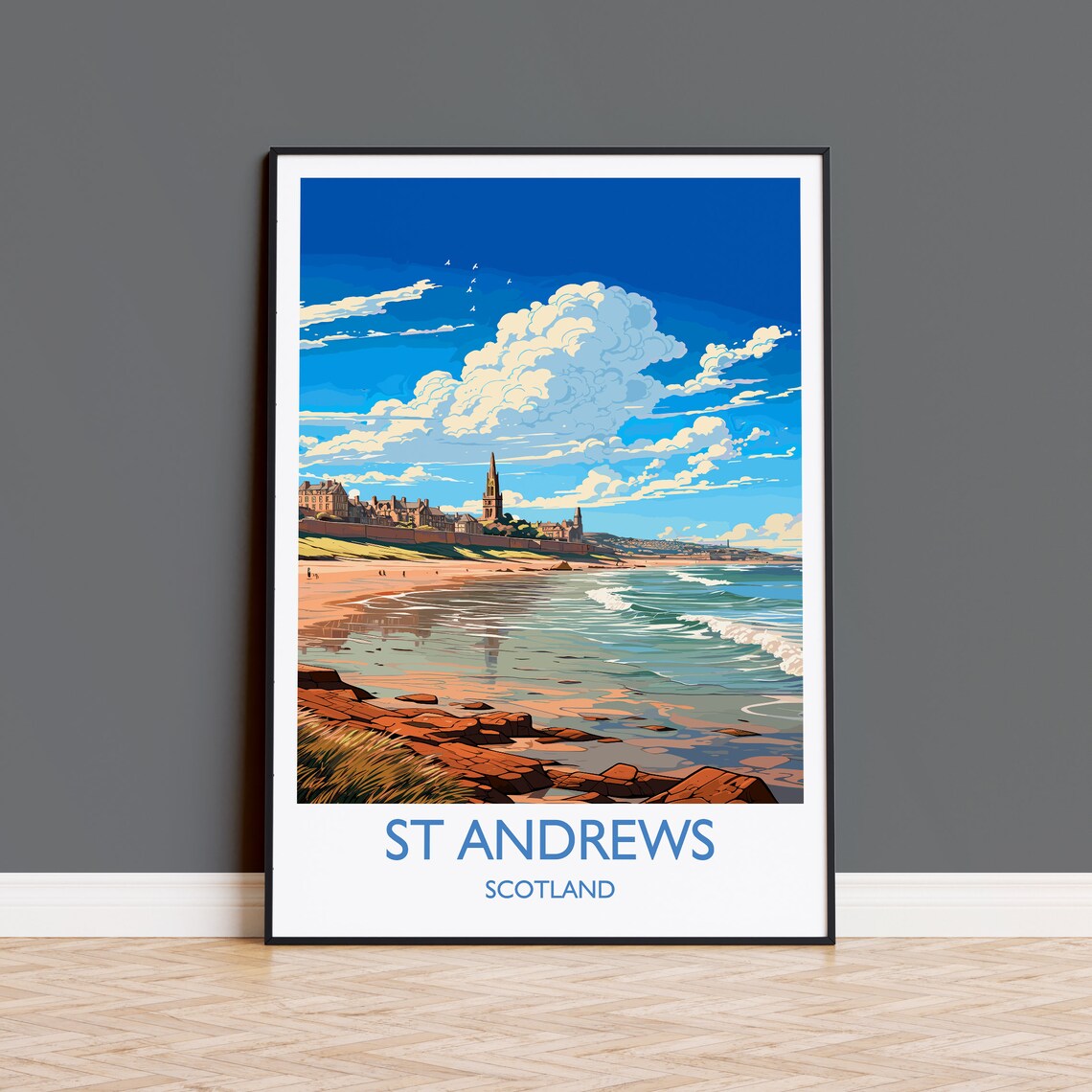 St Andrews Travel Poster, Scotland Art Print