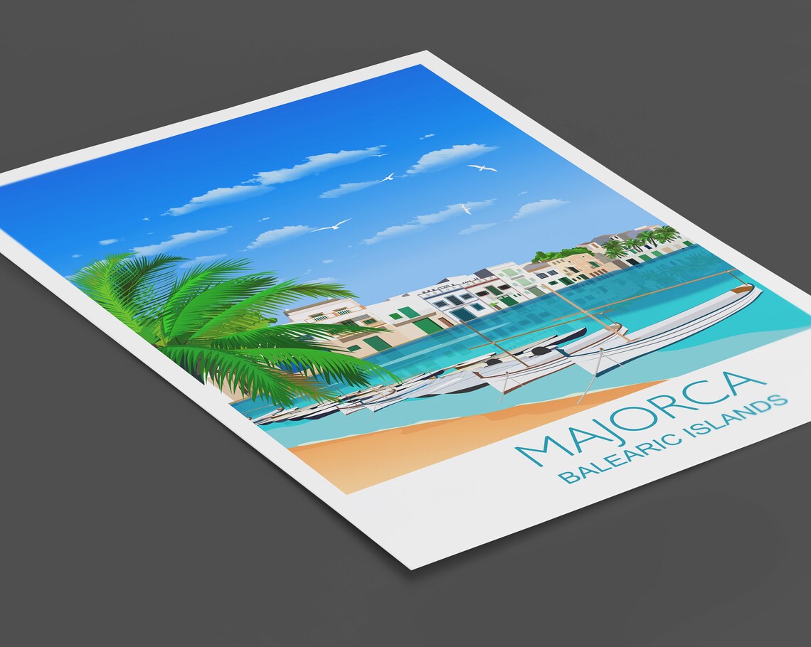 Majorca Travel Poster, Balearic Islands Trip - Image 2