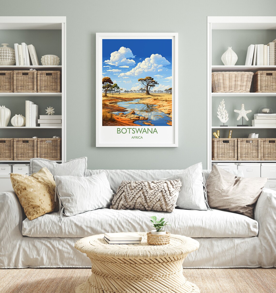 Botswana Travel Poster Wall Art Travel Print Of Botswana Botswana Gift Botswana Africa Africa Art Lovers Gift Travel Art Print - Image 4