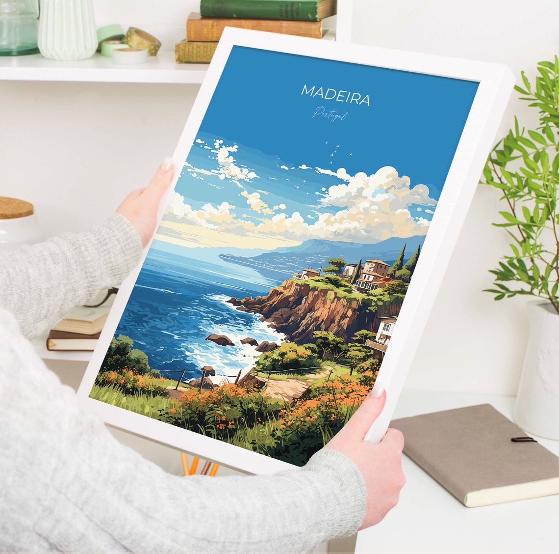 Madeira Travel Poster Wall Art Travel Print Of Madeira Madeira Art Print Portugal Wall Print Madeira Art Lovers Gift - Image 5