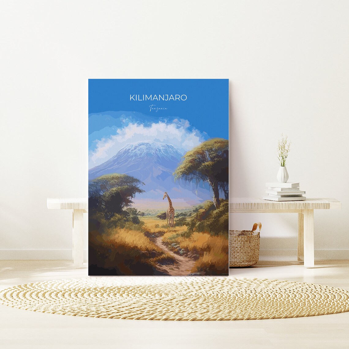 Mount Kilimanjaro Travel Poster, Tanzania Art Print - Image 3