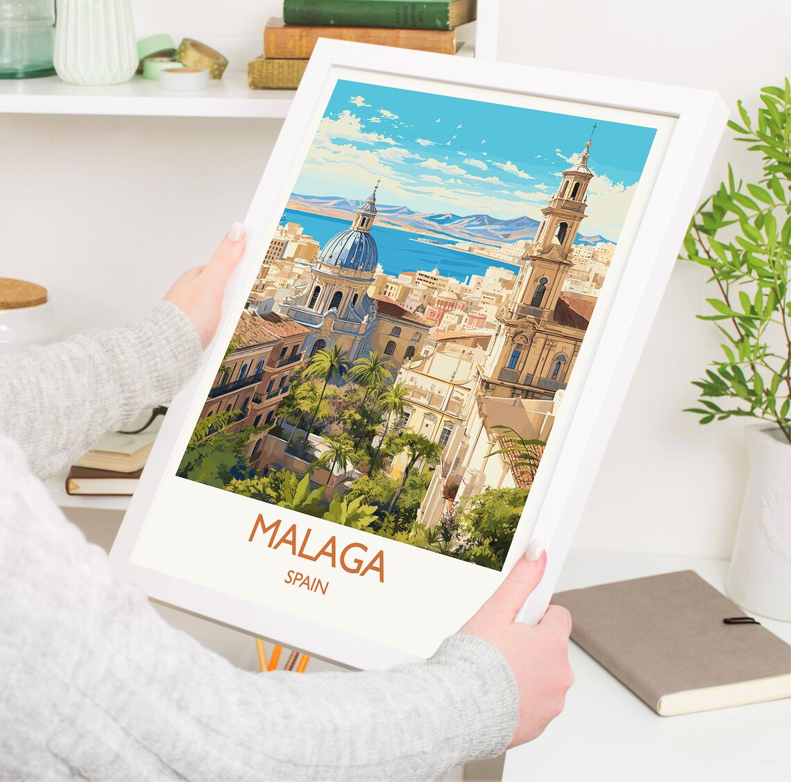 Malaga Travel Poster, Spain Travel Art Print - Image 5