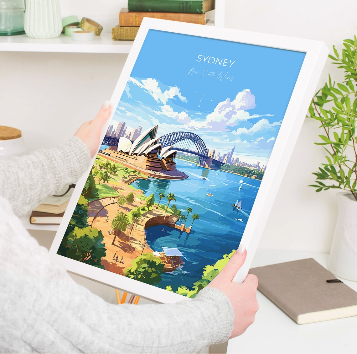 Sydney New South Wales Opera House Harbour Bridge Travel Poster - Image 5