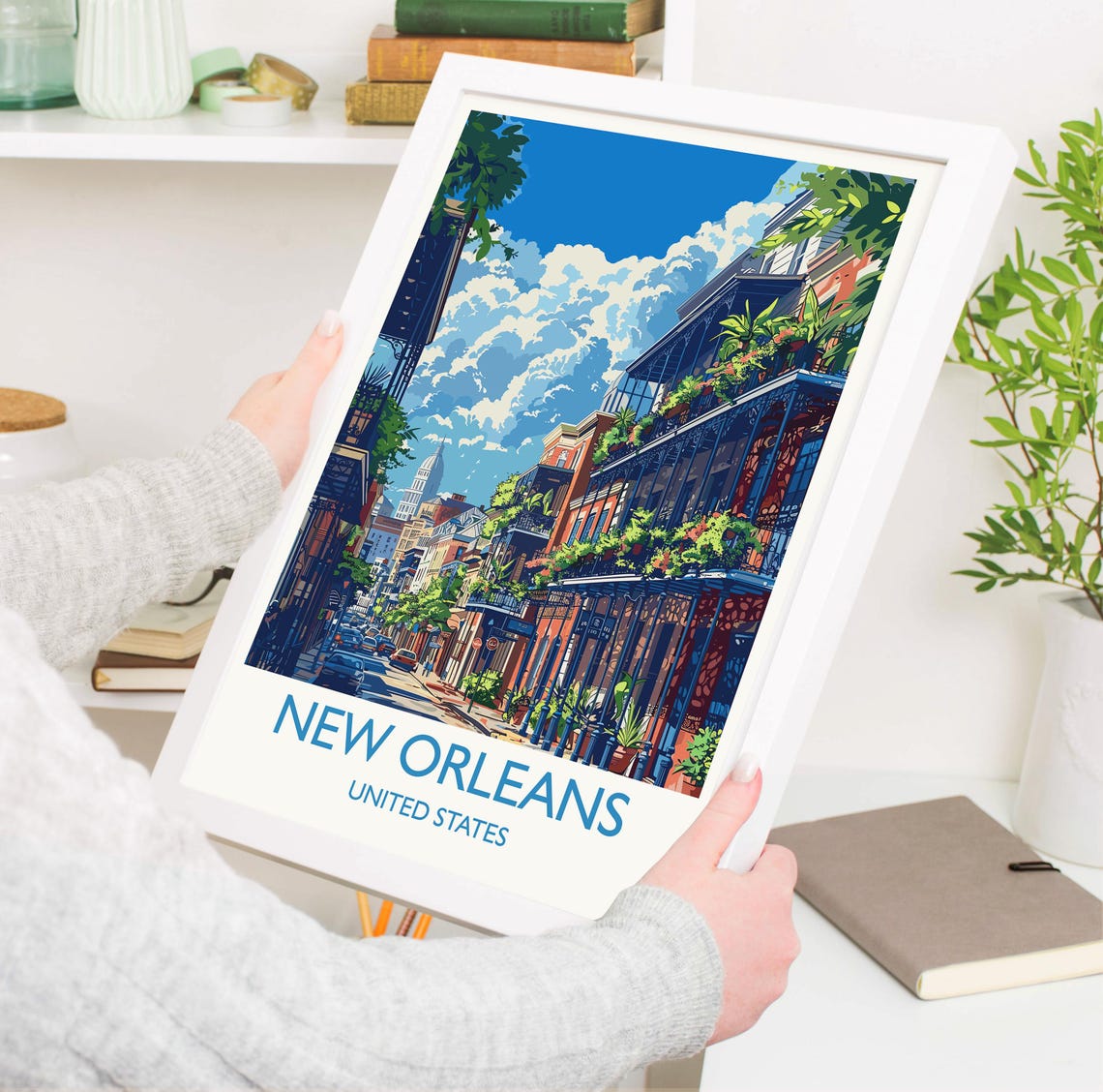 New Orleans Travel Print Wall Art Travel Poster Of New Orleans New Orleans Art Lovers Gift Usa Art Gift - Image 3