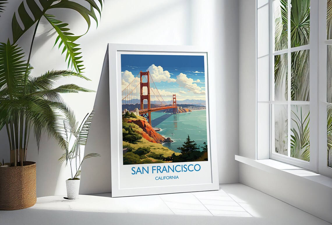 San Francisco Travel Print USA Gift Wall Art Print - Image 3