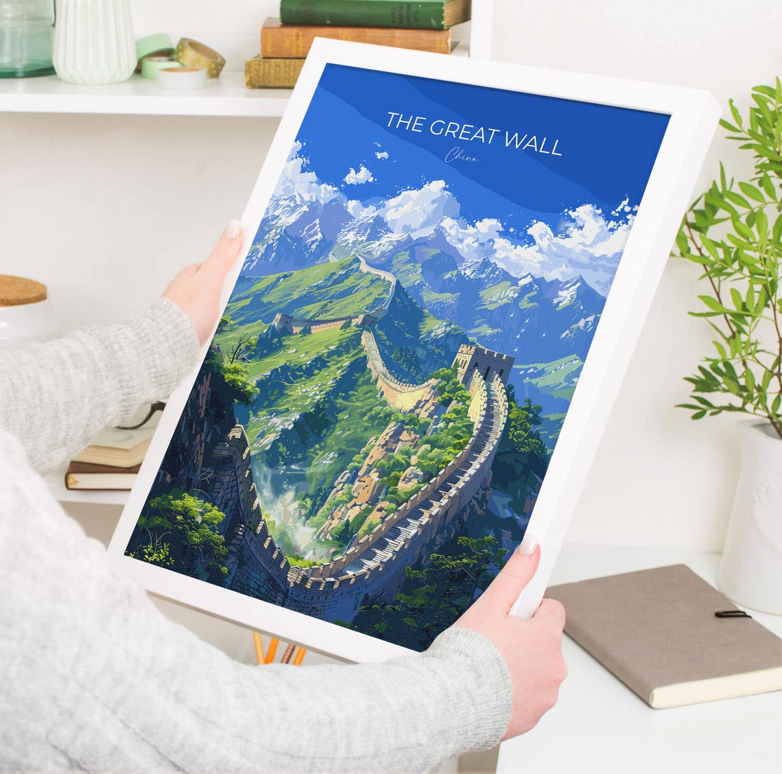 Great Wall Of China Travel Poster Travel Print Of Great Wall Of China The Great Wall Art Lovers Gift China Wall Art Gift - Image 3