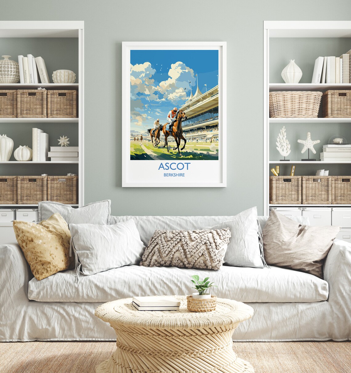 Ascot Travel Poster, Berkshire England Travel Print - Image 4
