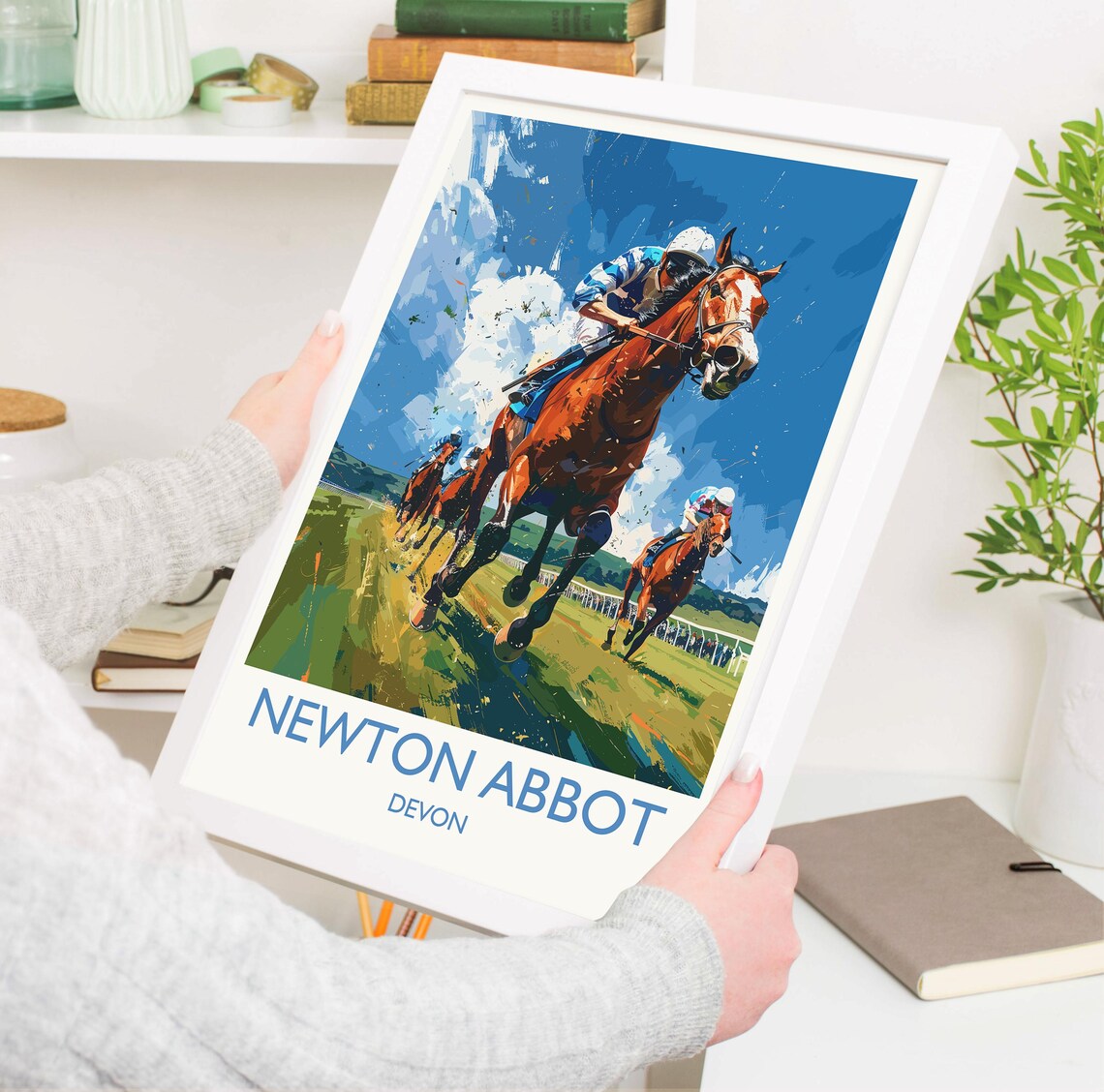 Newton Abbot Travel Poster, Devon England Art Print - Image 3