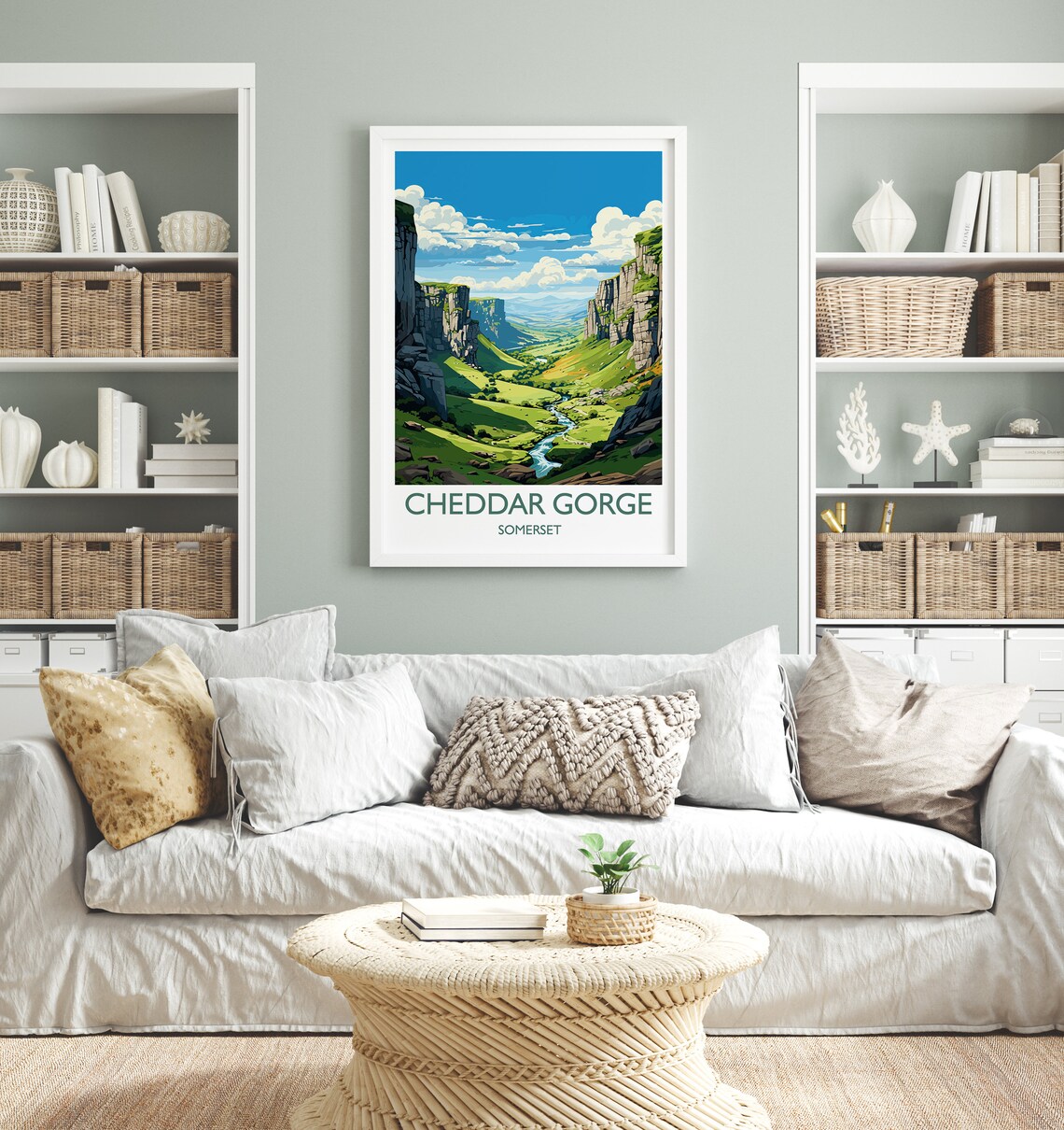 Cheddar Gorge Travel Poster, Somerset England - Image 4