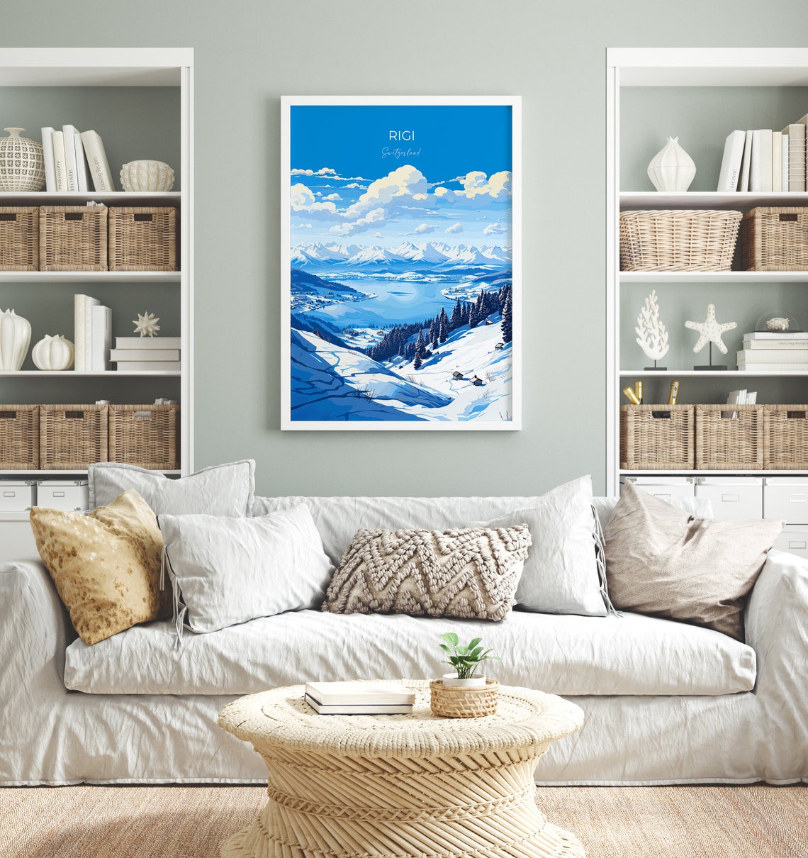 Rigi Wall Art Travel Poster Travel Print Of Rigi Ski Poster Rigi Art Gift Switzerland Alps Art Travel Lovers Gift - Image 4