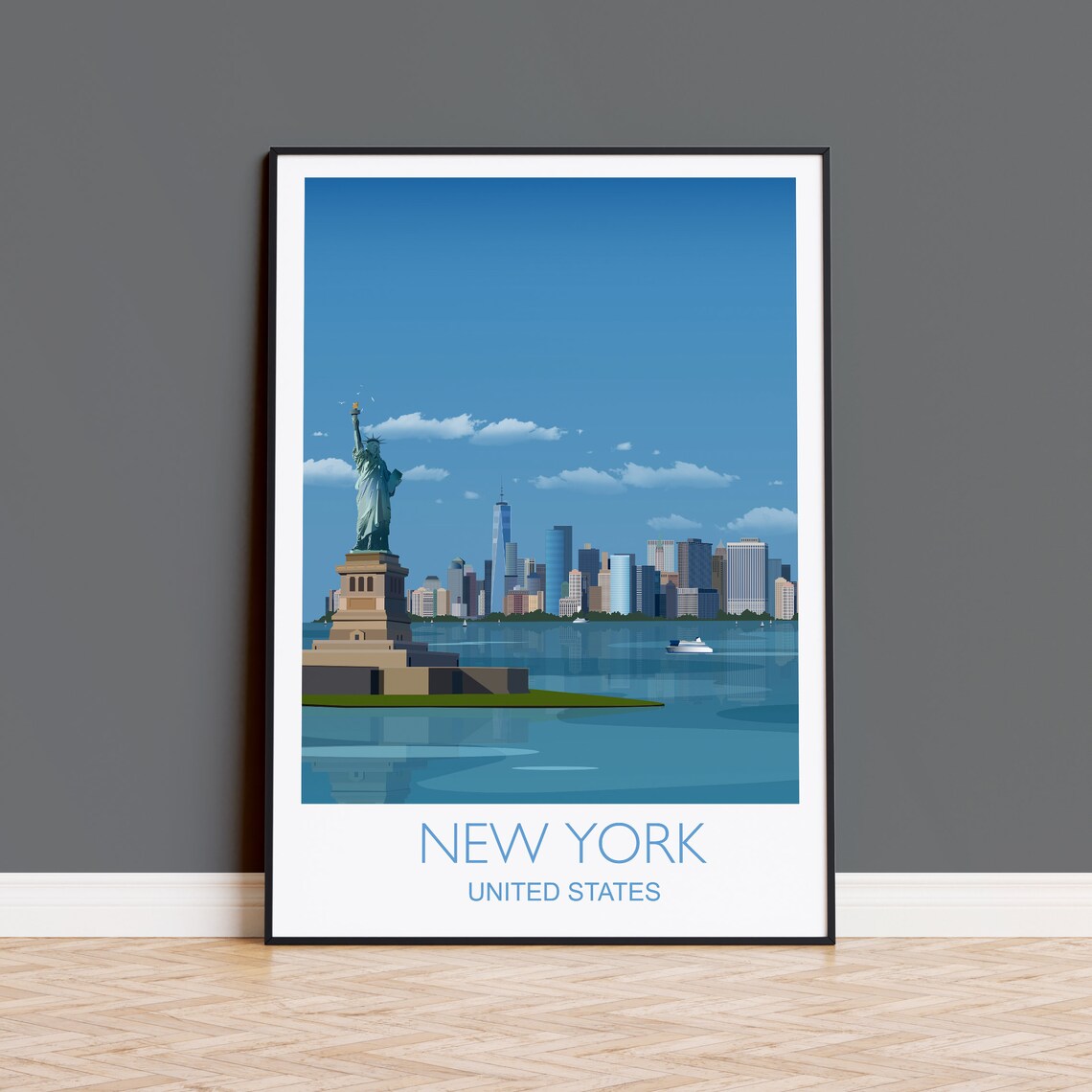 New York Travel Poster, New York Cityscape