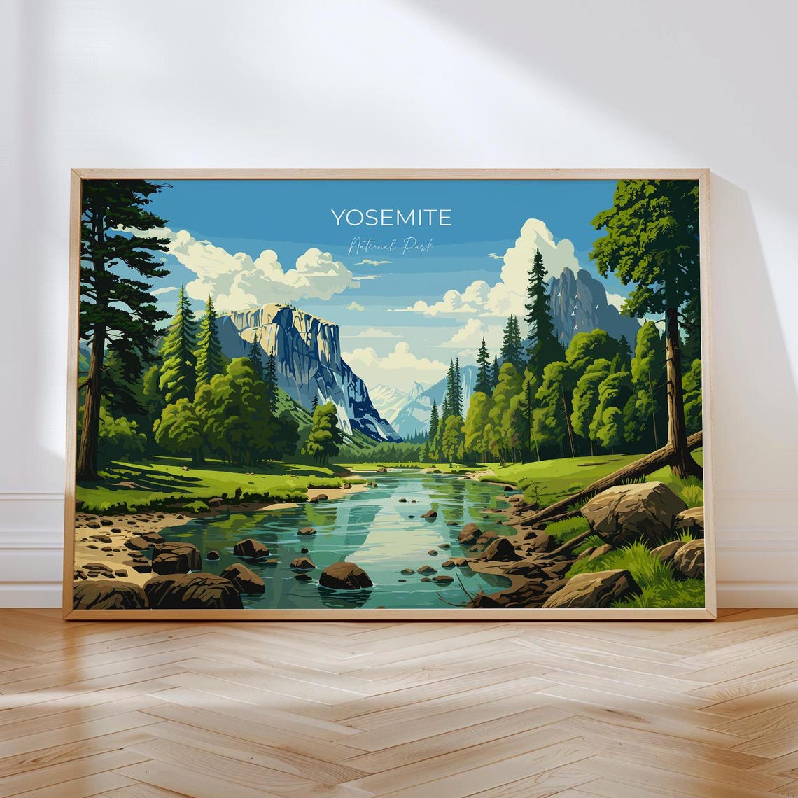 Yosemite Travel Poster Wall Art Landscape Travel Print Of Yosemite National Park Art Yosemite Gift Colorado Usa Travel Wall Art Gift
