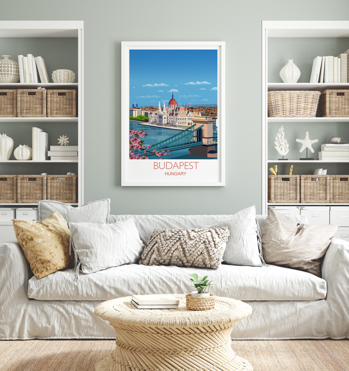 Budapest Hungary Travel Poster, Art Lovers Gift - Image 2
