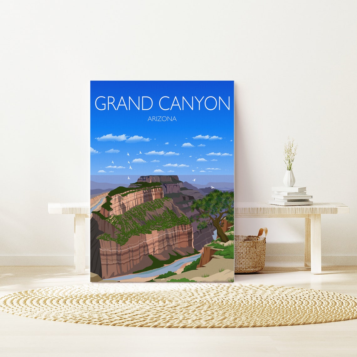 Grand Canyon Travel Poster Wall Art Travel Print Of Grand Canyon Grand Canyon Art Lovers Gift Arizona Usa Travel Art - Image 3
