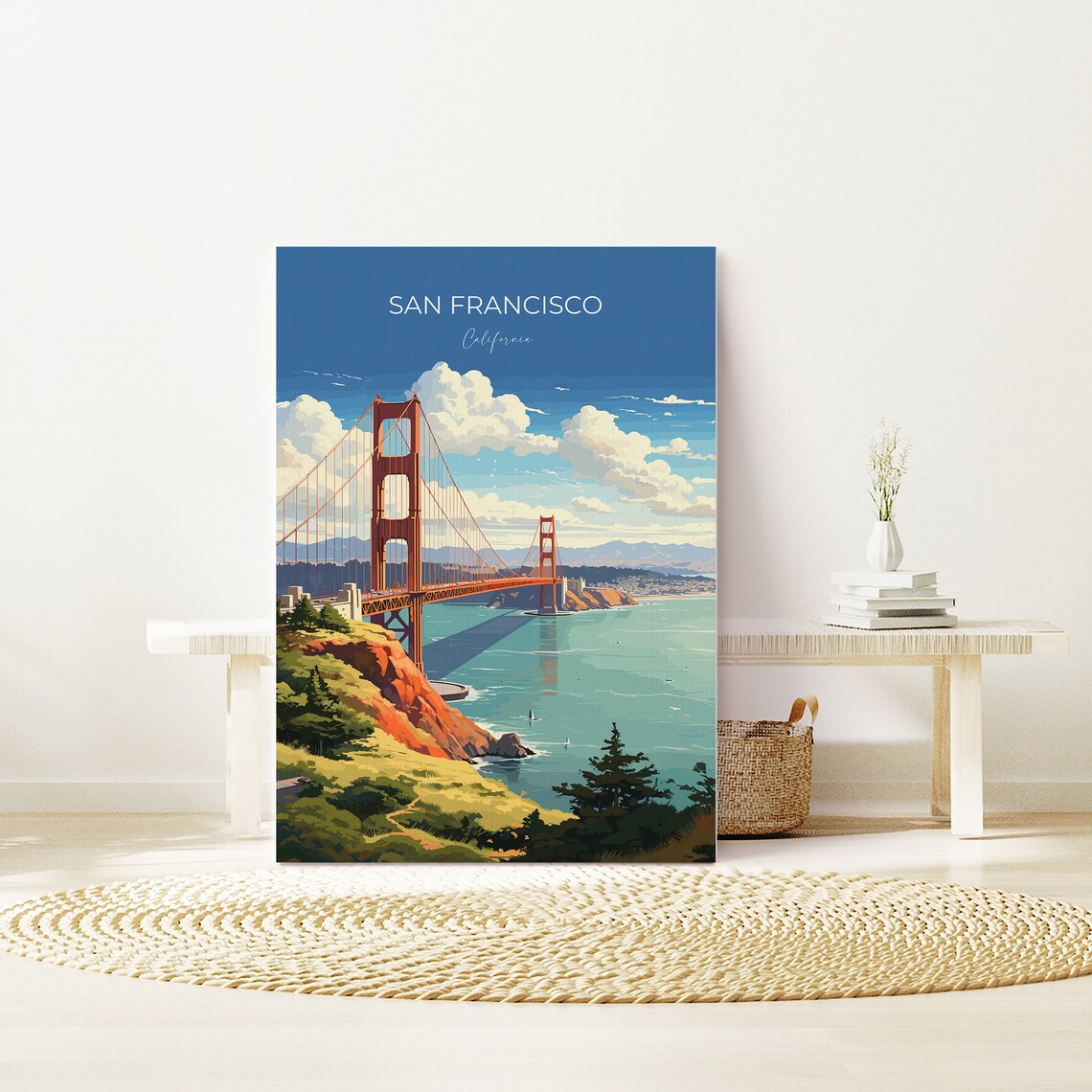 San Francisco Travel Poster, California Cityscape - Image 2