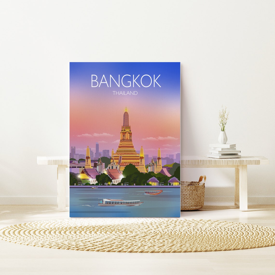 Travel Poster Of Bangkok Travel Print Of Bangkok Bangkok Thailand Bangkok Travel Poster Bangkok Cityscape - Image 3