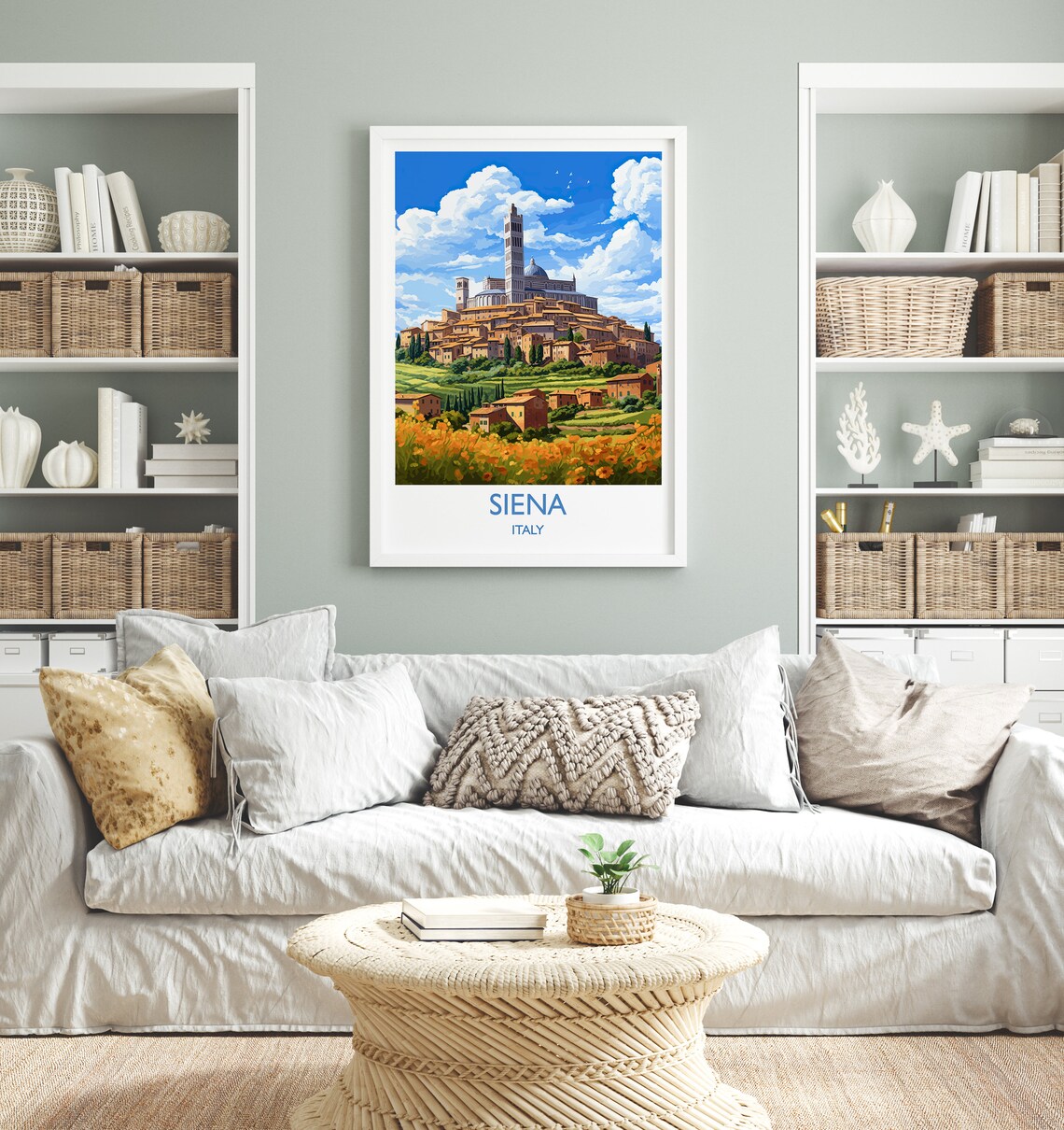 Siena Italy Historic Cathedral Hilltop Tuscan Town Travel Poster - Image 4