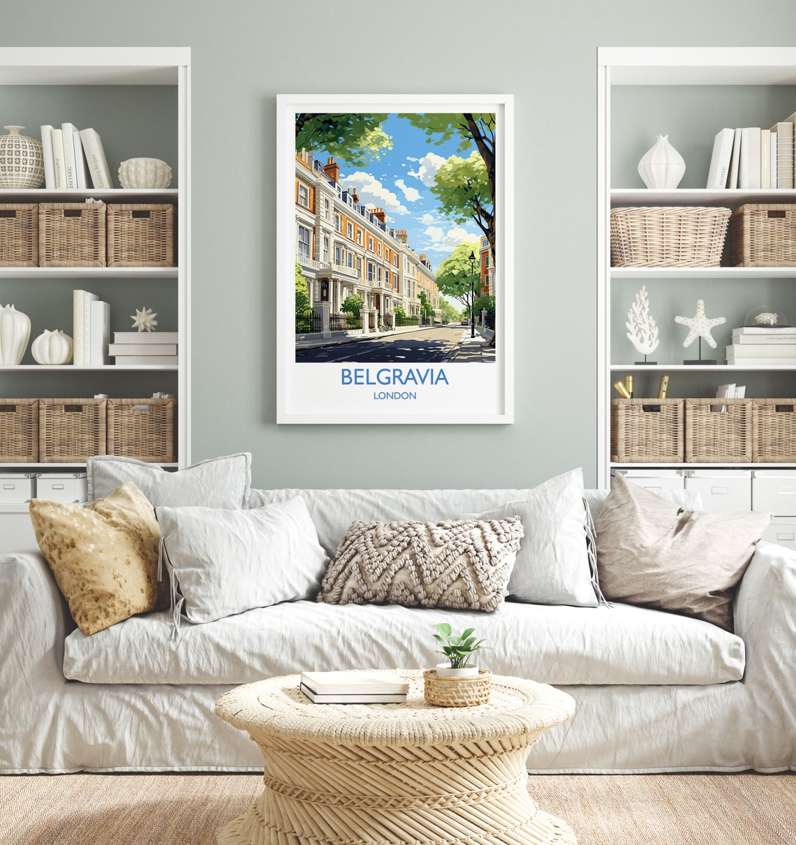 Belgravia Travel Poster Travel Print Of Belgravia London Poster Belgravia Gift Belgravia Art London Art Uk Travel Gift - Image 4
